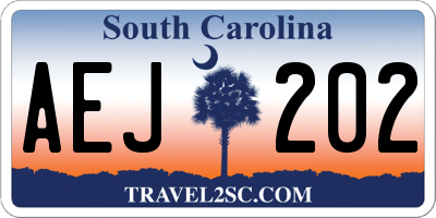SC license plate AEJ202