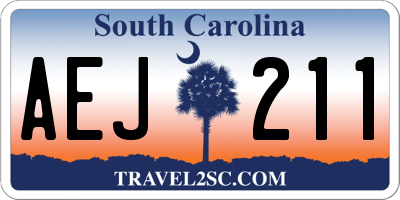SC license plate AEJ211
