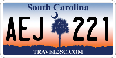SC license plate AEJ221