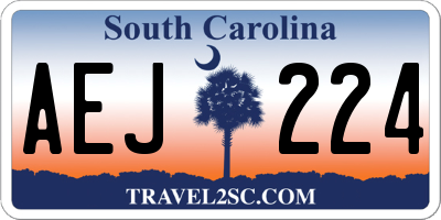 SC license plate AEJ224
