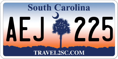 SC license plate AEJ225