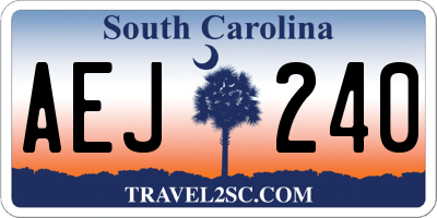 SC license plate AEJ240