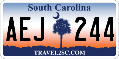 SC license plate AEJ244