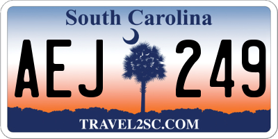 SC license plate AEJ249