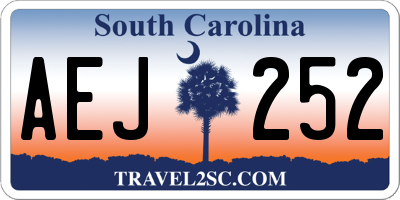 SC license plate AEJ252
