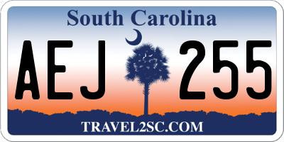 SC license plate AEJ255
