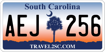 SC license plate AEJ256