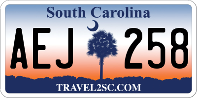 SC license plate AEJ258