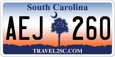 SC license plate AEJ260