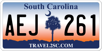 SC license plate AEJ261