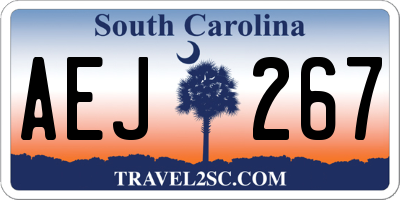 SC license plate AEJ267
