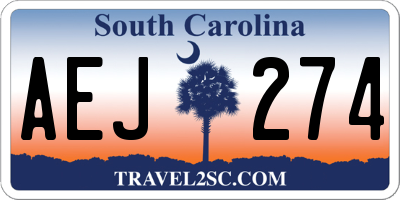 SC license plate AEJ274