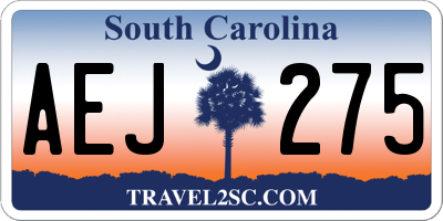SC license plate AEJ275