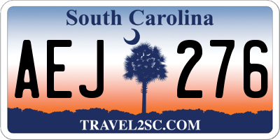 SC license plate AEJ276