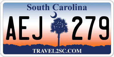 SC license plate AEJ279