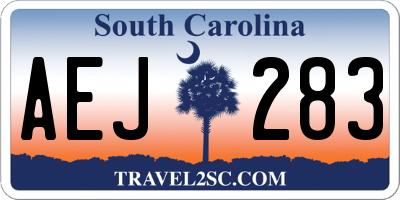 SC license plate AEJ283