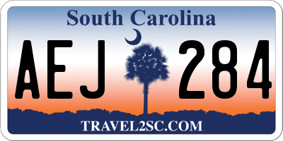 SC license plate AEJ284