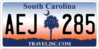 SC license plate AEJ285