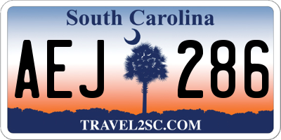 SC license plate AEJ286