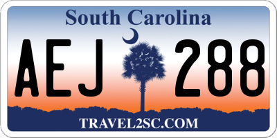 SC license plate AEJ288