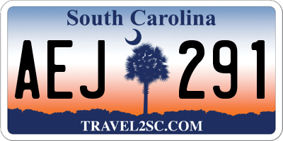 SC license plate AEJ291