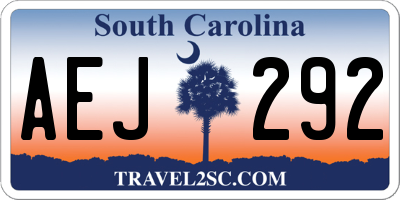 SC license plate AEJ292