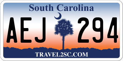 SC license plate AEJ294