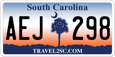 SC license plate AEJ298