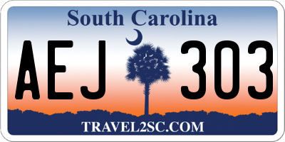 SC license plate AEJ303