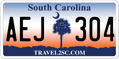 SC license plate AEJ304