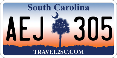 SC license plate AEJ305