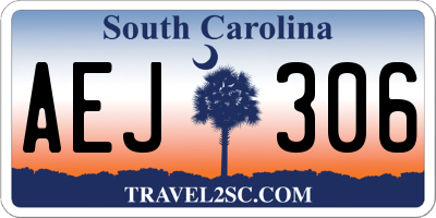 SC license plate AEJ306