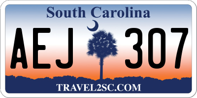 SC license plate AEJ307