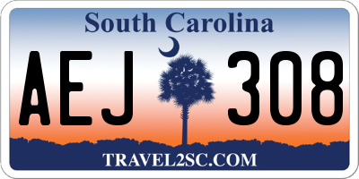 SC license plate AEJ308