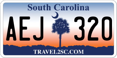 SC license plate AEJ320