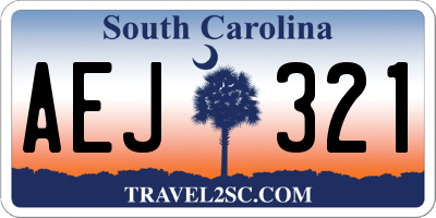 SC license plate AEJ321
