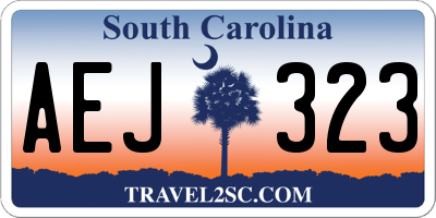 SC license plate AEJ323