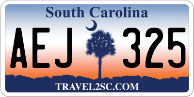 SC license plate AEJ325