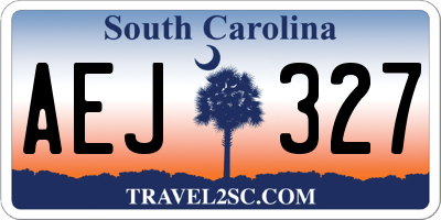 SC license plate AEJ327