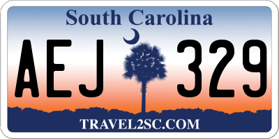 SC license plate AEJ329