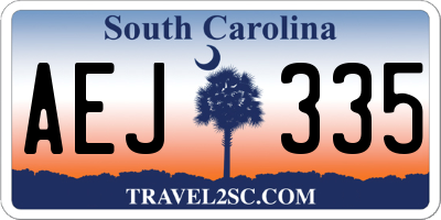 SC license plate AEJ335