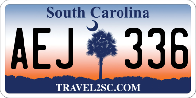 SC license plate AEJ336