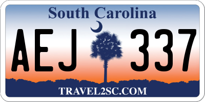 SC license plate AEJ337