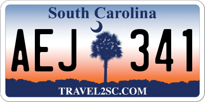 SC license plate AEJ341