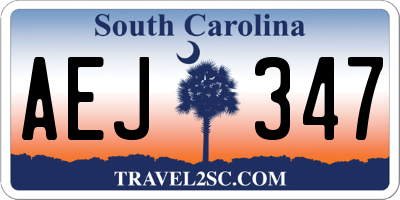 SC license plate AEJ347