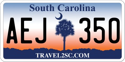 SC license plate AEJ350