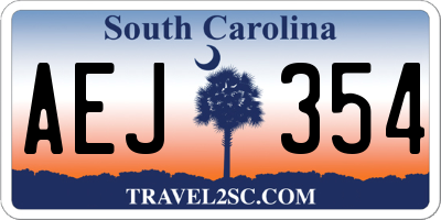 SC license plate AEJ354