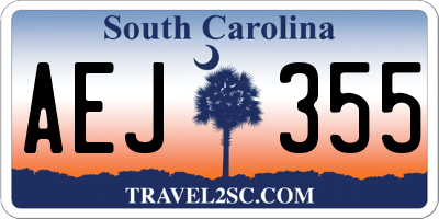 SC license plate AEJ355