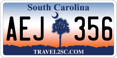 SC license plate AEJ356