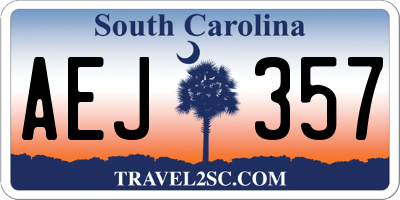 SC license plate AEJ357